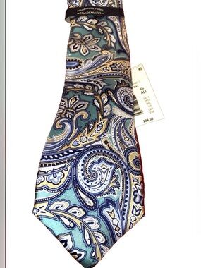 Roundtree & Yorke Men’s Silk Tie Floral Paisley